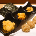JR船橋駅から徒歩3分、船橋 寿司 天をディナー訪問　三種のウニ食べ比べ他、豪華握りを堪能