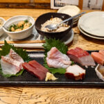 西千葉の予約必須な人気店、はん歩 激ウマ原始焼きにお刺身各品、とうもろこしの唐揚げらも堪能